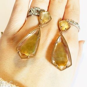 Kendra Scott rose gold Alexa drop earrings